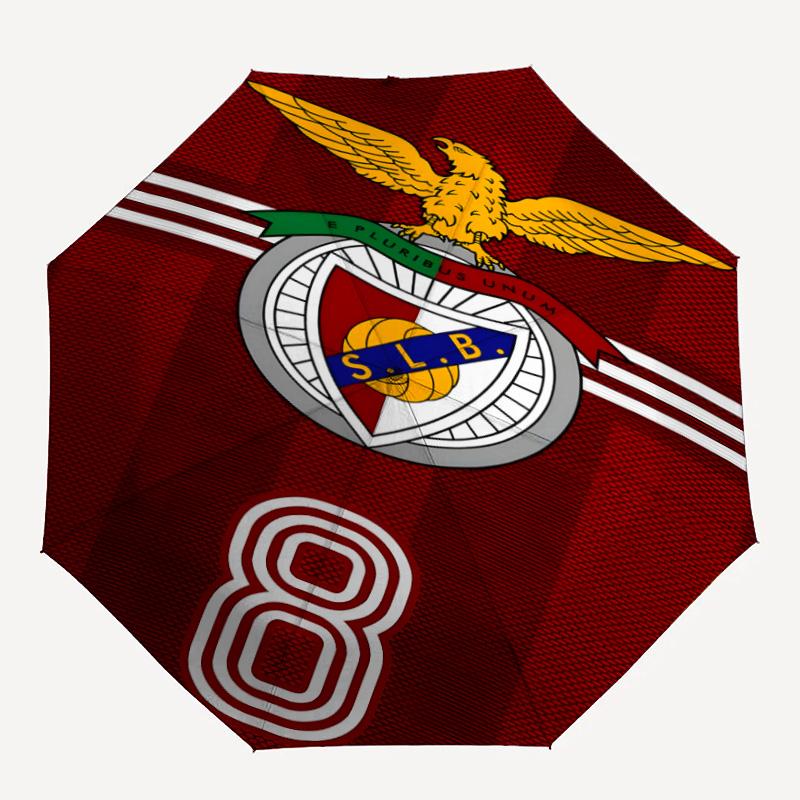 1pc B-Benfica Umbrella, Sun Protection, And UV Shielding. It Has Eight Sturdy Ribs for Outdoor Use And Perfect As a Holiday Gift