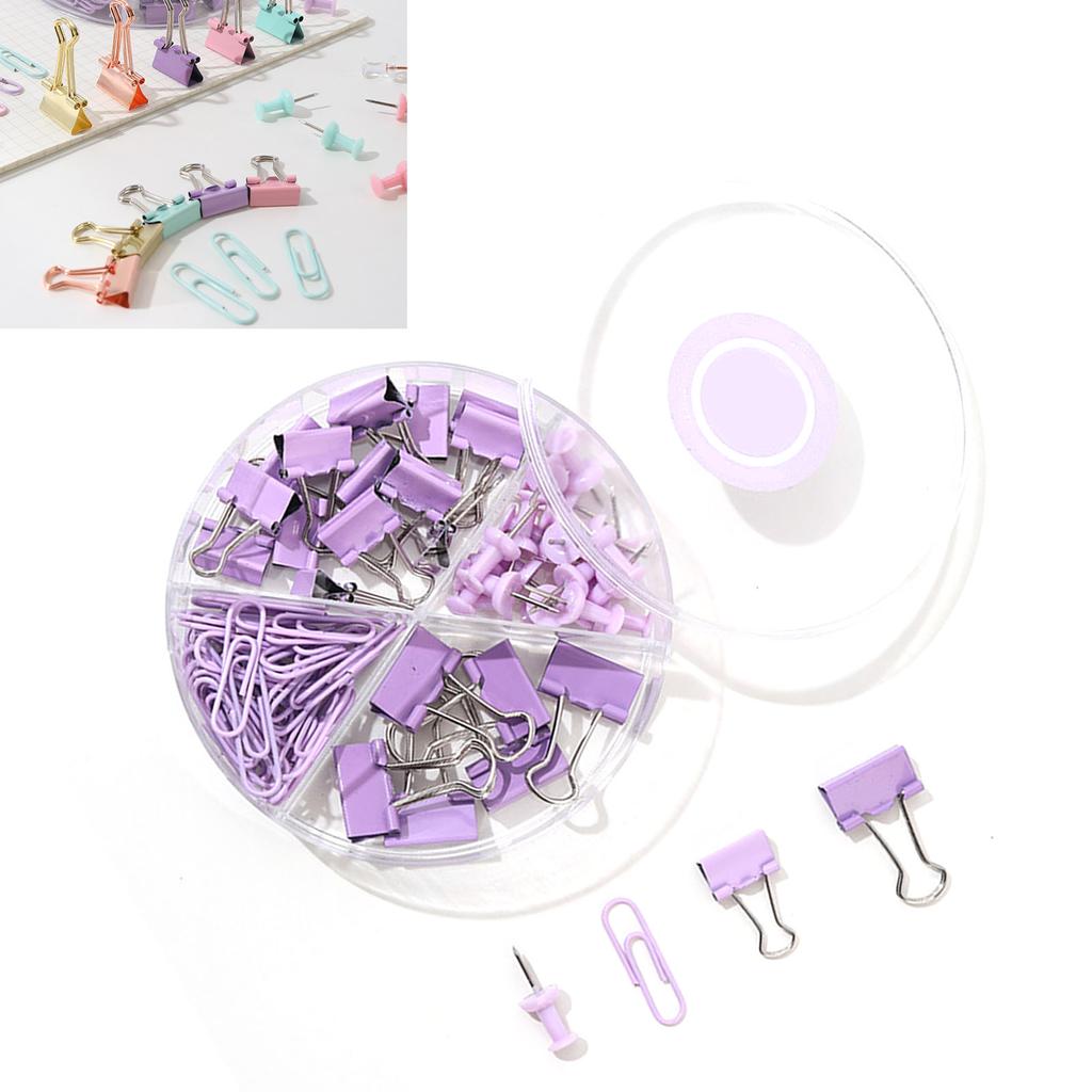Paper Clips Clips Assorted Multifunction Push Pins Sets with Box for School Document