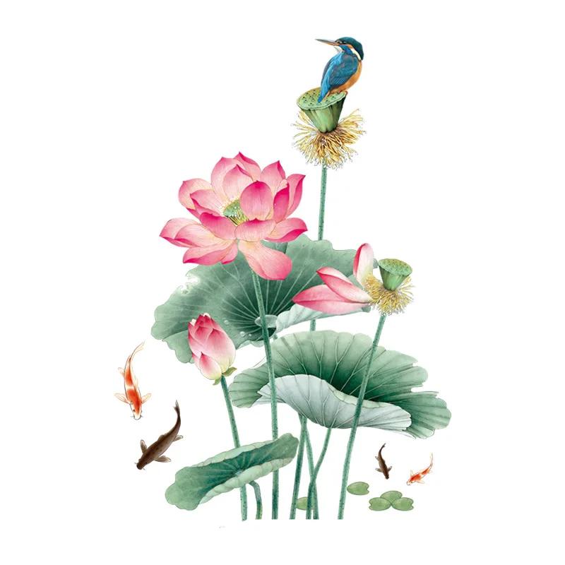 1pc Flower Toilet Stickers Bathroom Seat Cover Sticker Self-adhesive Removable Waterproof PVC Sticker Refrigerator Posters