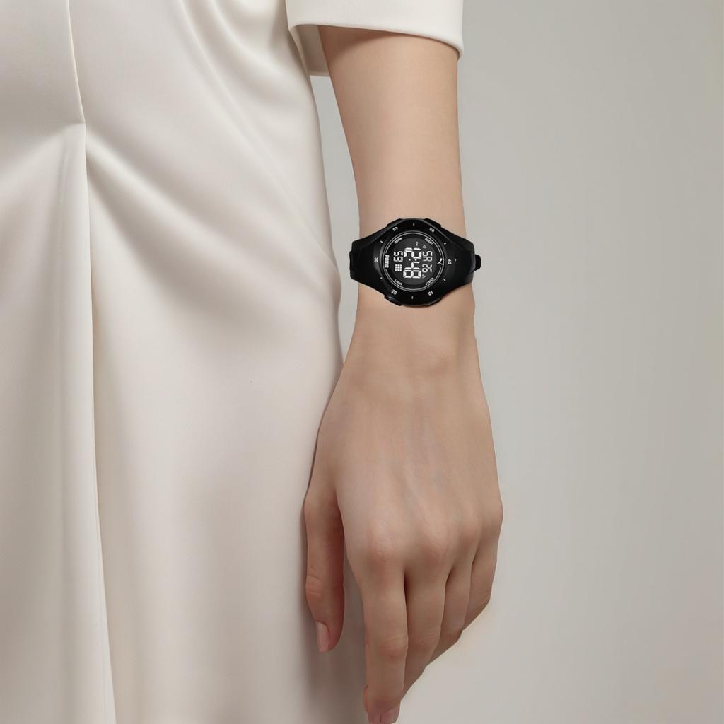 PUMA Wrist Watches Quartz Movement Plastic Strap 40mm Black Dial Women's Watch ['100', 301050]m Waterproof