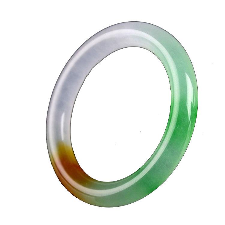 Bracelet en jade émeraude d'espèces glacées naturelles Bracelet en jade émeraude à la mode Bracelet en jade Cadeau pour femme