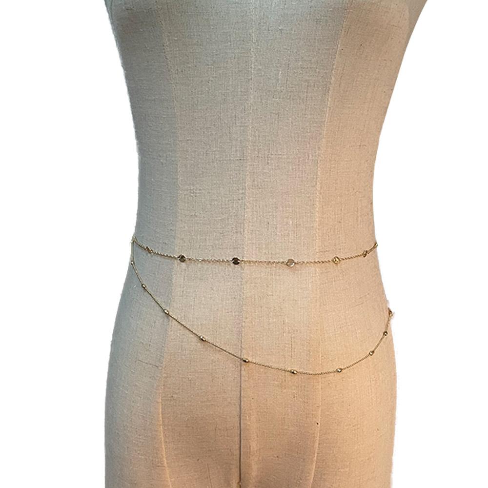 Metal Butterfly Rhinestone Pearl Female Women Waist Chain Belly Belt Fashion Jewelry Body Necklace