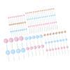 120 STÜCKE Kugel Kuchen Topper Stäbe Blau Roségold 1,5cm 2cm 2,5cm 3cm 4cm Schaumstoffkugeln Kuchen Dekorationen für Geburtstagstorte