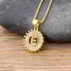 A piece of A-Z letters elegant and beautiful pendant necklace suitable for women men's initials fashionable versatile jewelry accessories
