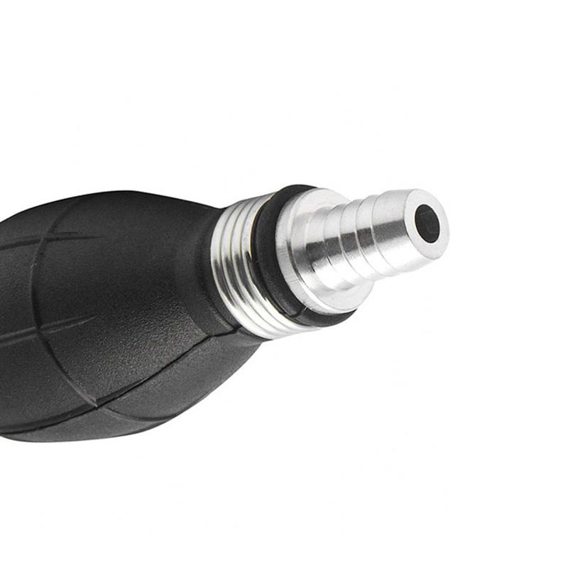 Pompa del Carburante Manuale 6mm 8mm 10mm 12mm Gomma Nera Alluminio Mano Olio Benzina Liquido Pompa di Trasferimento