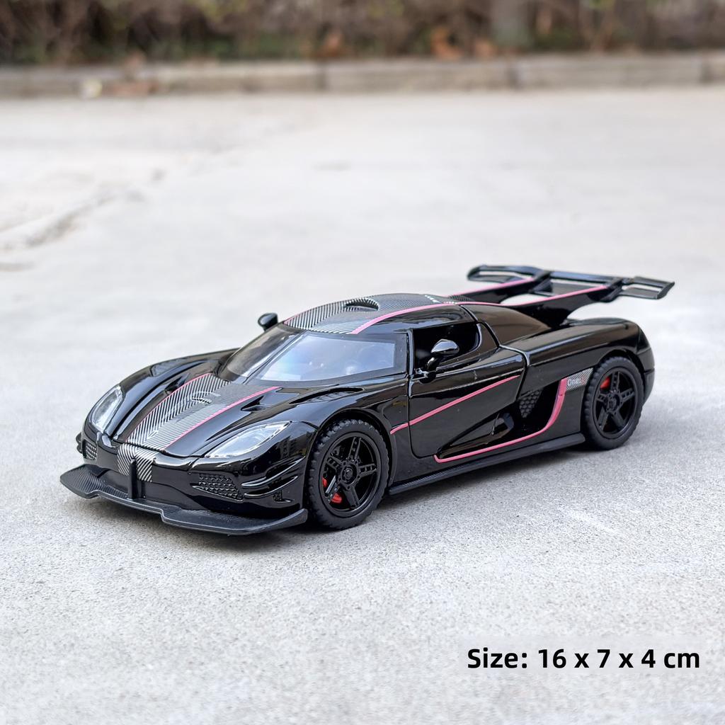 Koenigsegg One1 Alloy Car Model Realistic Supercar Sound Light Return Toy Car Display Piece High Quality Collectible Model