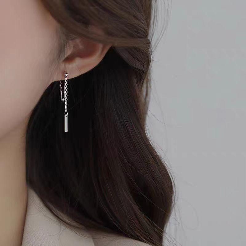 Women's Long Chain Drop Earrings - Dangle Earrings for Everyday Wear