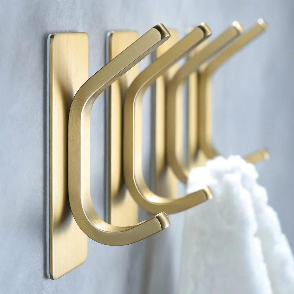 Stainless Steel Punch-Free Wall-Mounted Couple Coat Hooks