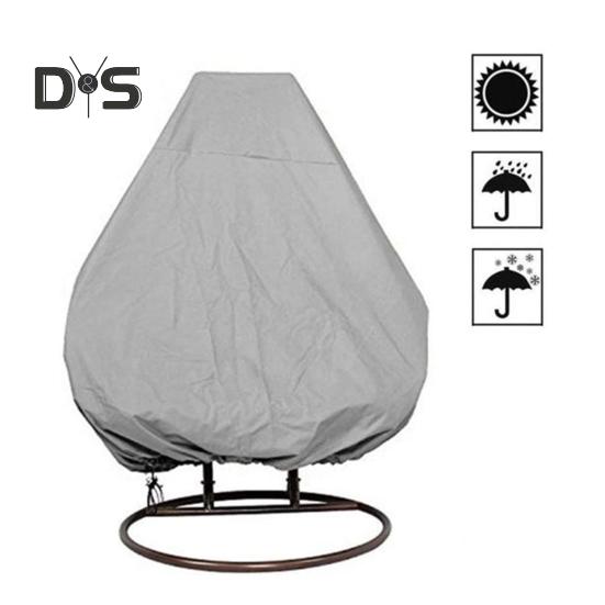 Schutzhülle für Terrassen-Eierstuhl mit Reißverschluss, wasserdicht, UV-beständig, Kordelzug-Design, wetterbeständig, Bezug für Korbweiden-Eierschaukelstuhl für den Außenbereich