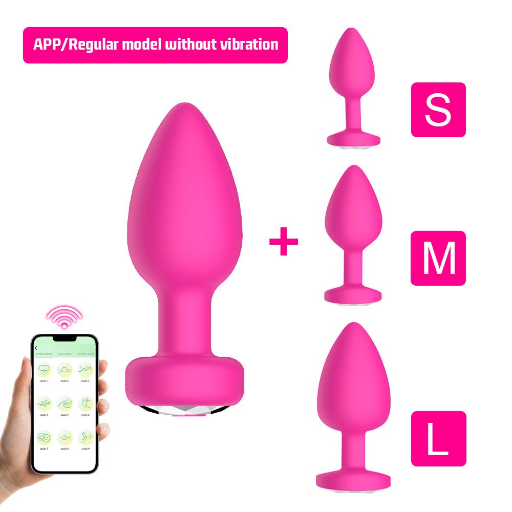 שלט רחוק אלחוטי סיליקון פקק אנאלי ויברטור מאסטרבטור, פקק אנאלי מאסטרבטור, צעצועי מין למבוגרים יוניסקס, צעצועי מין 18+