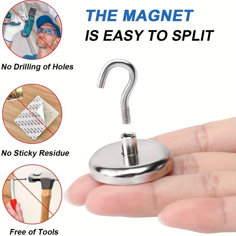 Magnetický háček Háčky s neodymovým magnetem Nástěnné háčky pro velká zatížení Domácí kuchyně Bar Uskladnění pro věšák Klíč Silný magnet