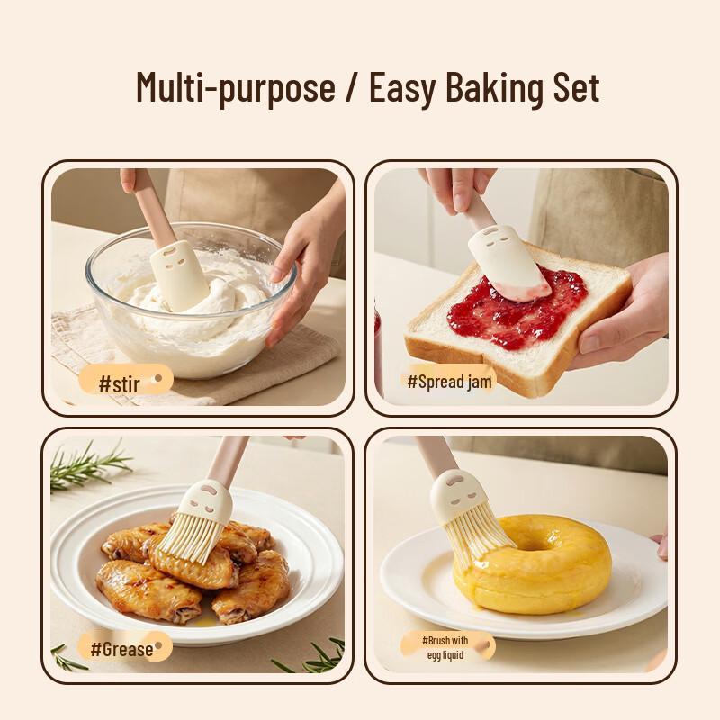 Baijie Silicone Oil Brush & Scraper Set