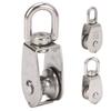 Marine Pulley Stainless Steel Lifting Single Pulley Block Wire Rope Hanging Towing Wheel for Sailboa