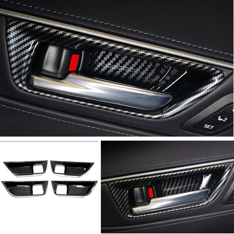 For 2021 2022 Toyota Venza Carbon Fiber Inner Car Door Handle Bowl Cover Trim
