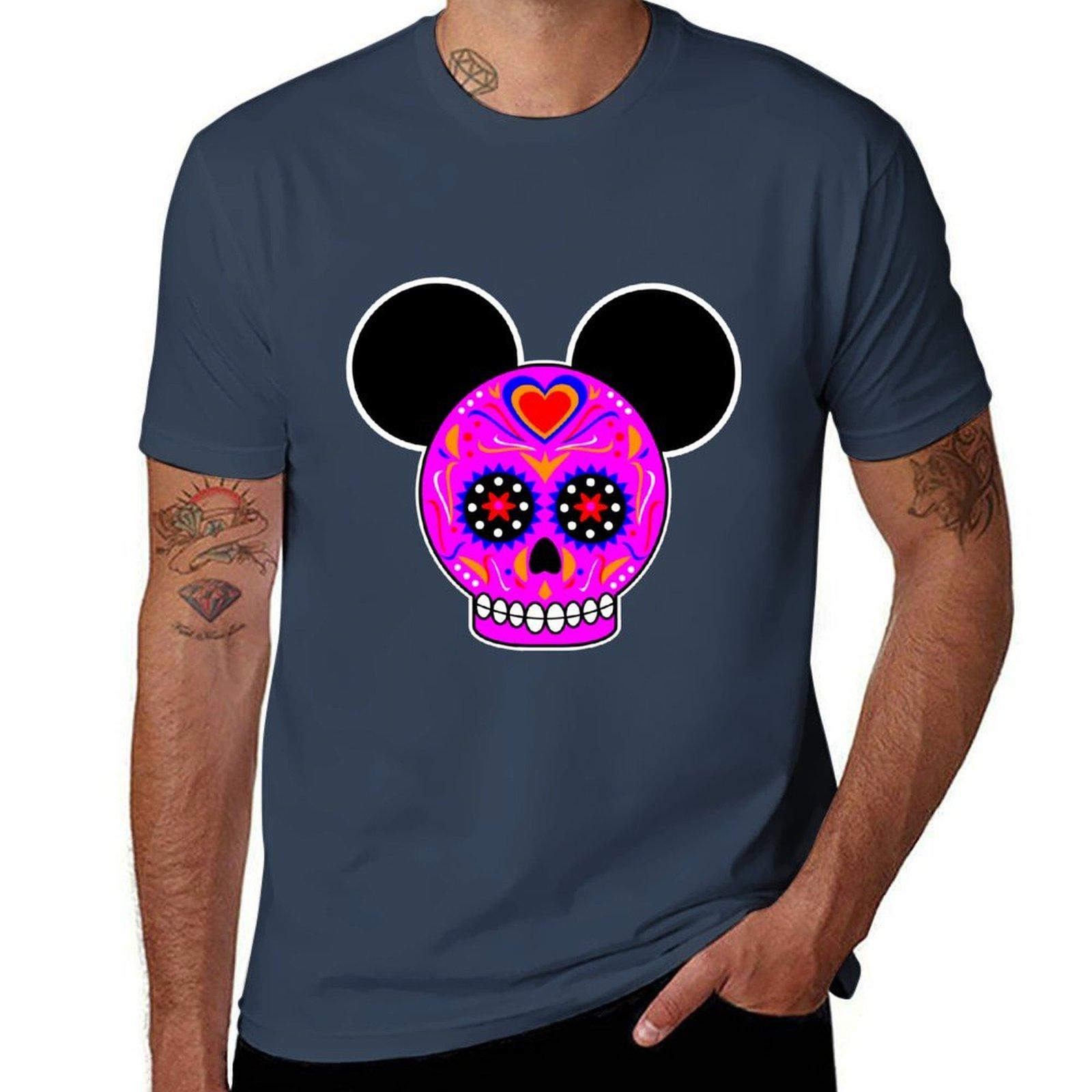 Dia De Los Muertos Ears (Pink) TShirt Urban Casual Loose Fit Tee S