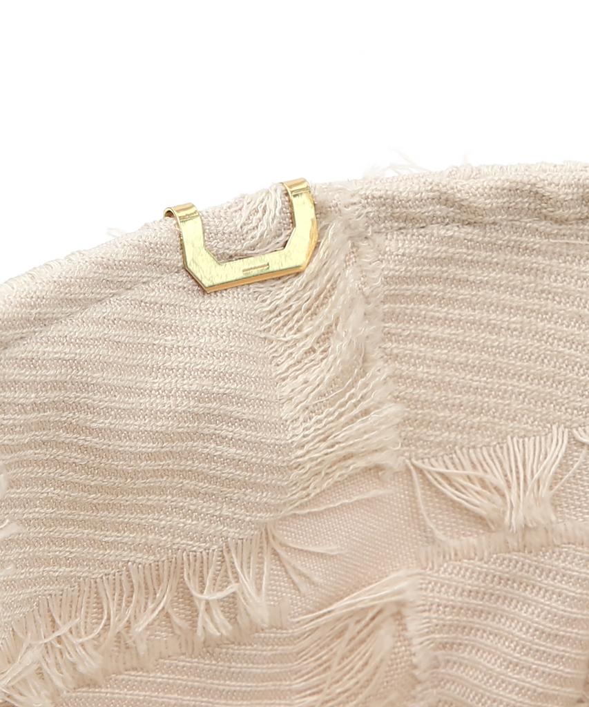 Eondeokeonteulolseutyudio Vintage Autumn Bucket Hat Stand Bucket / Block Tassle / Beige