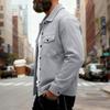 Men Casual Turn Down Collar Solid Color Slim Fit Single Breasted Jacket Outerwear