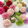 Large Head Chrysanthemum Silk Flower Lifelike Artificial Dahlia Flower For Home Wedding Decor Birthday Party Bedroom Decoration