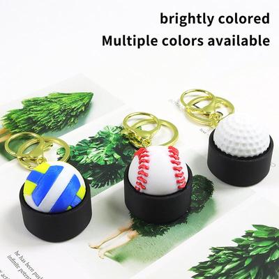 3D Tisk Sportovní Míč Clicker Klíčenka Basketbal Fotbal Tlačítko Fidget Hračka Kapesní Decompresní Nástroj Pro Stres