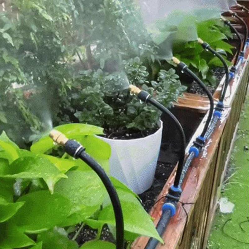 Garden Irrigation Auto Sprinkler Watering Kit 360 Degree Blendable Misting Irrigation System For Lawn Greenhouse Patio Outdoor