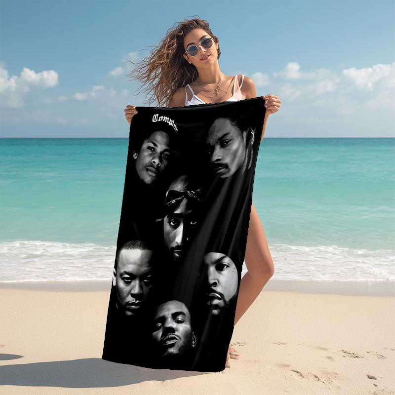 1Pc Eminem'S Urban Style Beach Towel Microfiber Beach Towel Thin Absorbent For Beach Swimming Yoga Bath Sports 091795