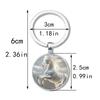 Stallion Pattern Round Pendant Keychain - Hot-Selling Metal Ring Charm Gift