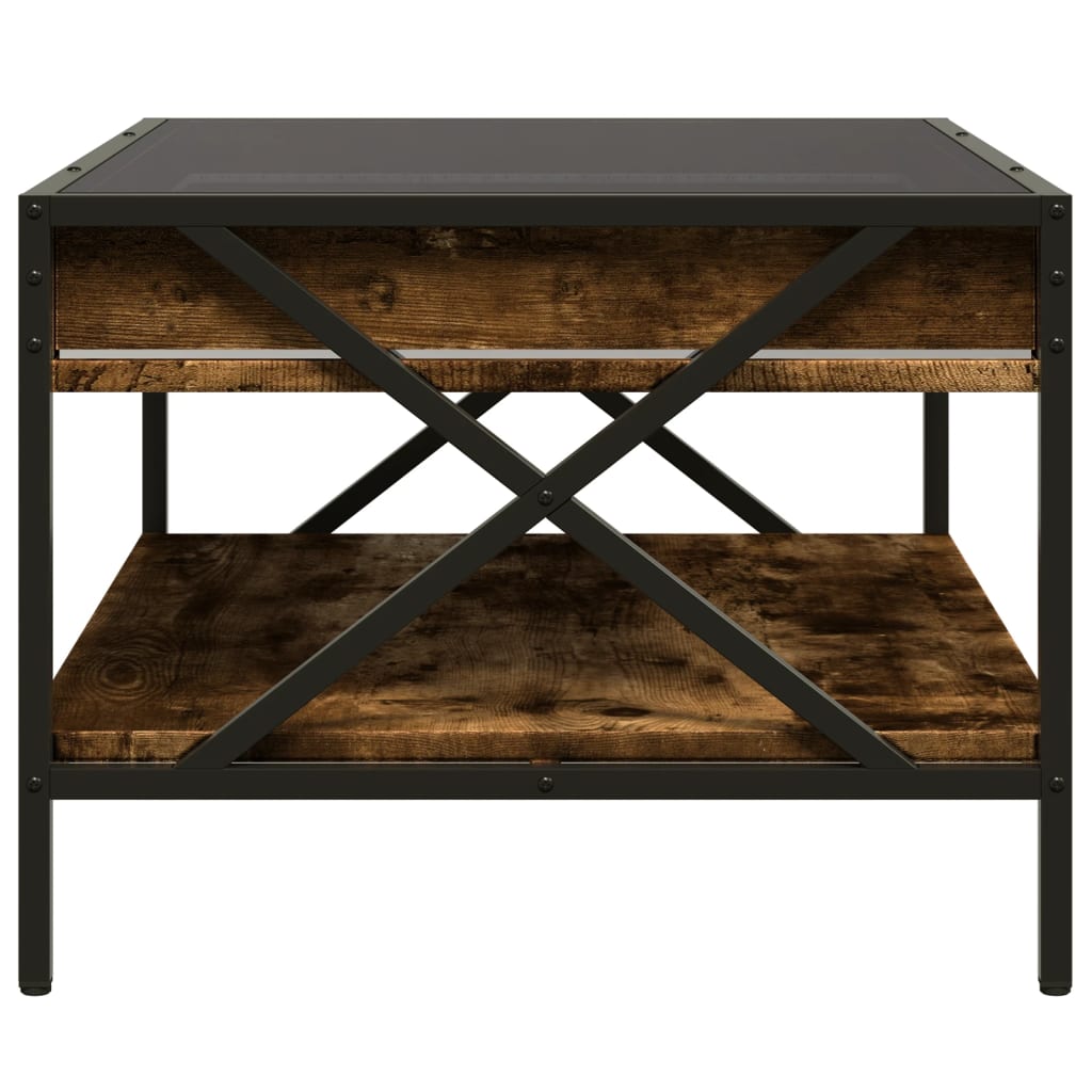 Infinity LED Coffee Table in Smoked Oak 70 x 50 x 38 cm