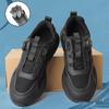 Men's New Style Quick Button Black Waterproof Shock-Absorbing Running Shoes - Super Light & Puncture-Proof