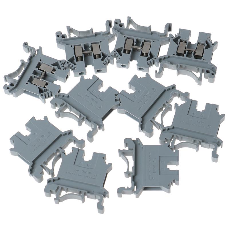 10 Stück Reihenklemmenblock Universalplattenmontage Uk 2.5B 32A Schraubanschluss