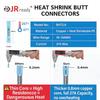JRready 2 Pin Deutsch Connector Kit - 2 Wire DT Pigtail Black - 6 Sets ST9020 Car Waterproof IP67 Connectors With 24Pcs Butt, 14AWG (UL1015) Thicker