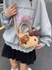 Hello Kitty Cartoon Shoulder Bag For Girls With Pu Material And Spacious Storage