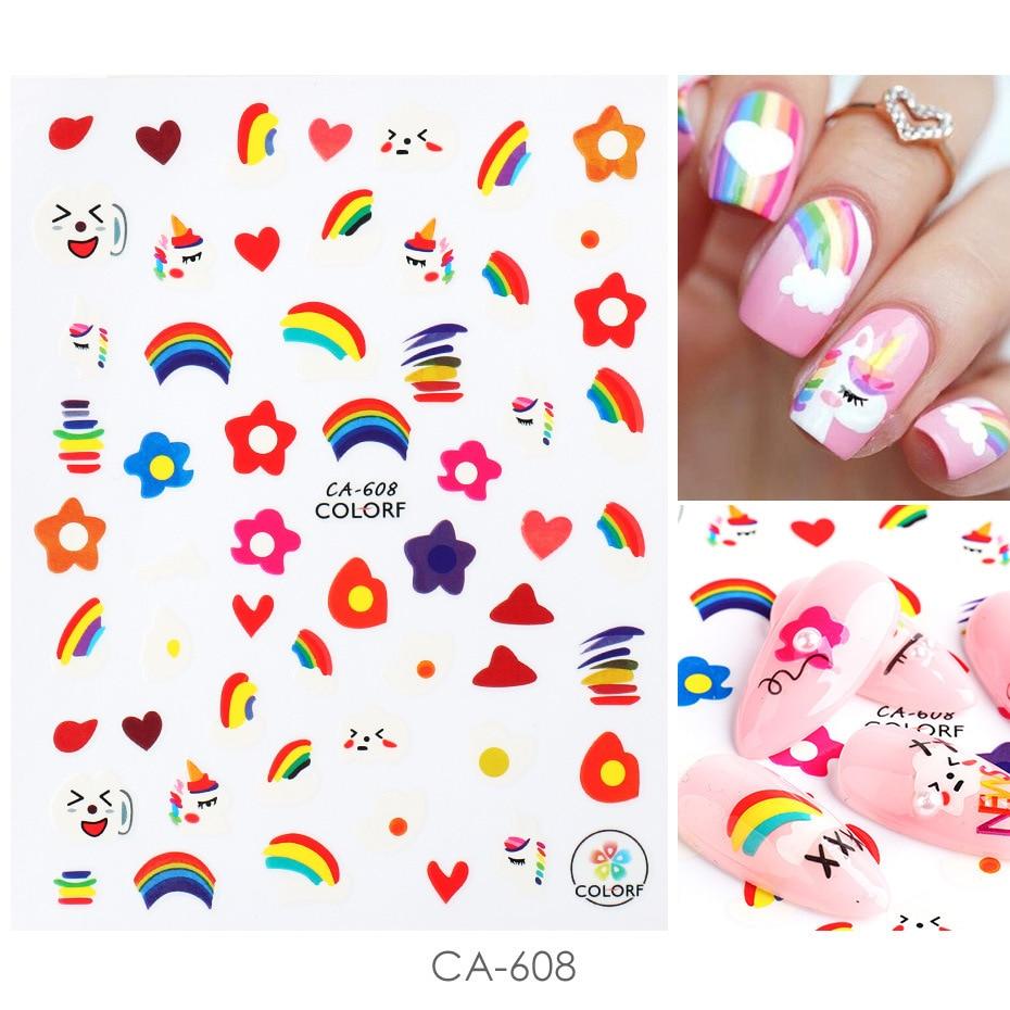 1pc 3D Nail Stickers Spring Summer Natural Flower Leaves Simulation Dried Flower Dragonfly Nail Applique Water Slides Decoration