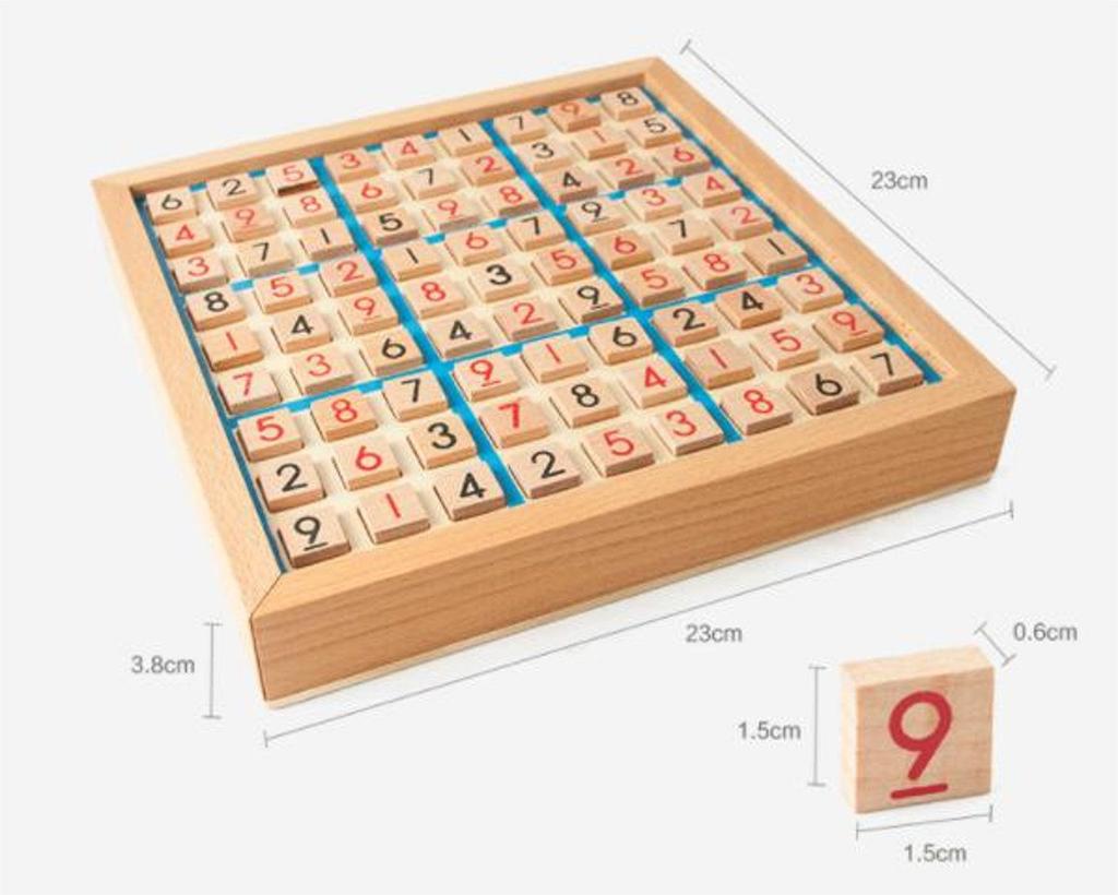Sudoku Wooden Board Game Tabletop Game Sudoku Sudoku 9 Block Puzzle Brain Training Educational Toy Adults and Children Can Enjoy Over and Over Again