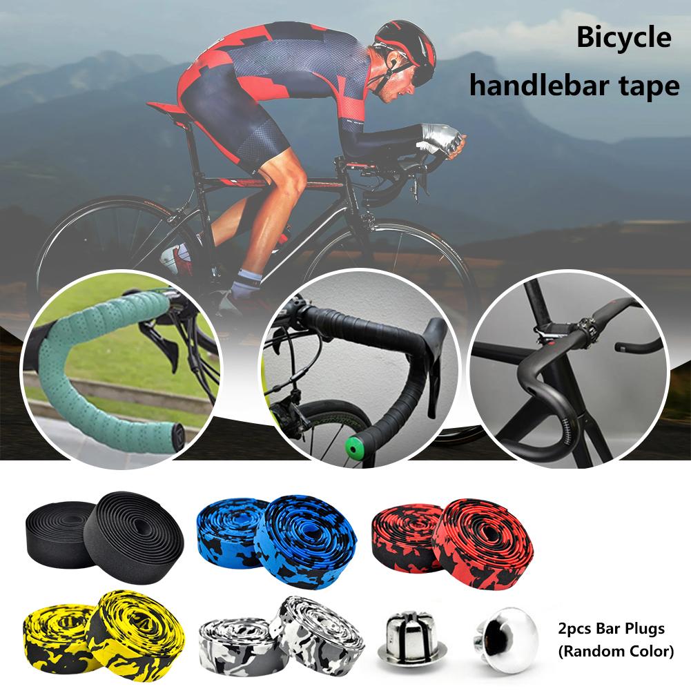 2PC 3x200cm EVA Bicycle Handlebar Tape Cycling Mountain Bike Handle Belt Reflective Wrap Road Bike Belt With 2pc Bar Plugs