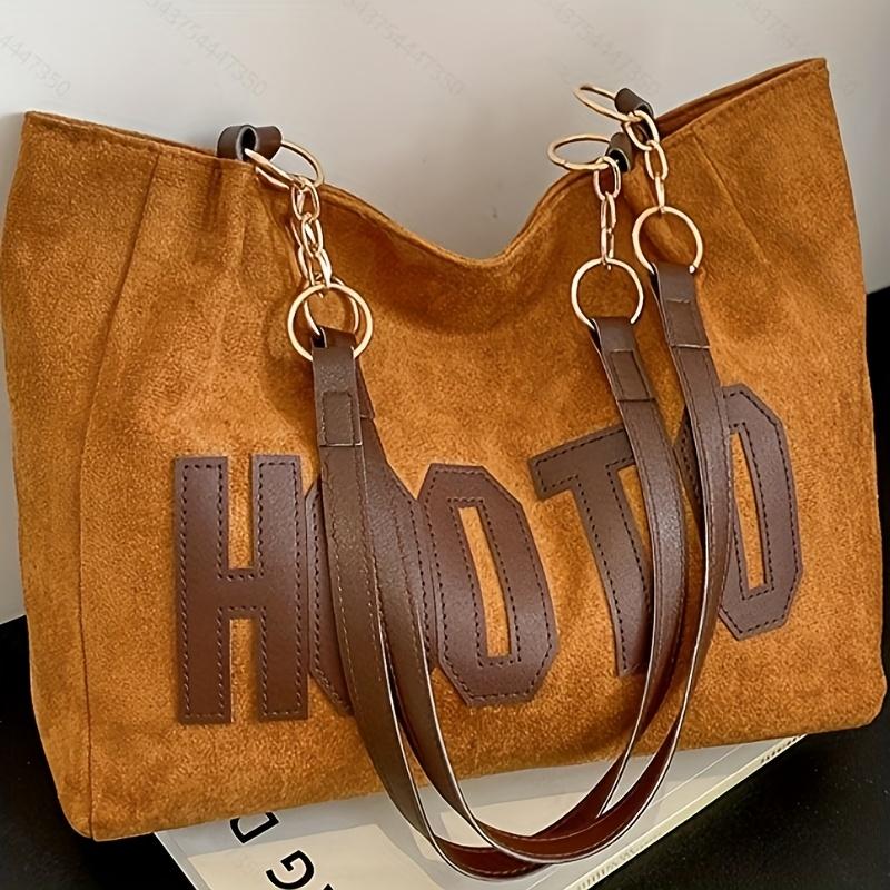 Simple Stylish Versatile Handbag, Retro Shoulder Bag, College Style, Large Capacity Suitable for Commuting and Attending Classes