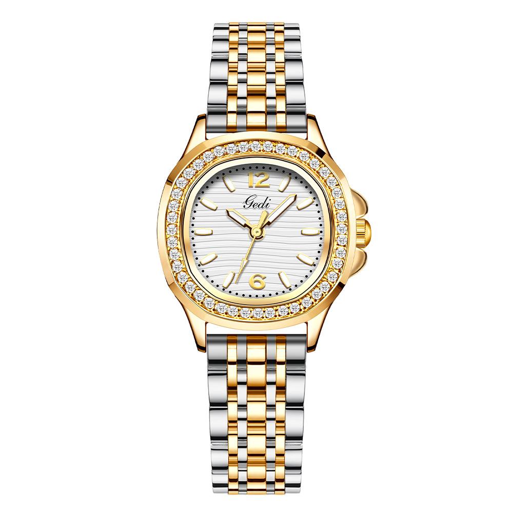 Women's Rhinestone Gypsy Stainless Steel Wristwatch Waterproof Quartz Watch