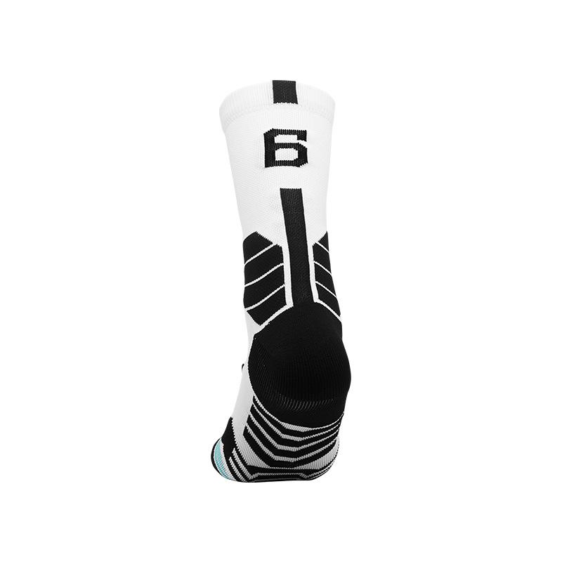 Elite Men's Mid-Calf Basketball Socks - Thickened, High-Top, Digital Star Player Sports Socks