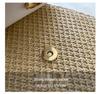 Korean Style Trendy Woven Hexagonal Women's Straw Crossbody Bag with Tassel Chain