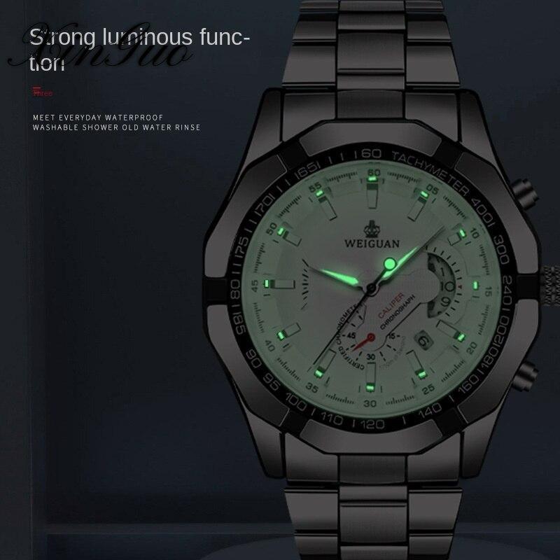 Automatikuhr mit Kalender für Herren, wasserdicht, leuchtend, nicht mechanisch, großes Zifferblatt