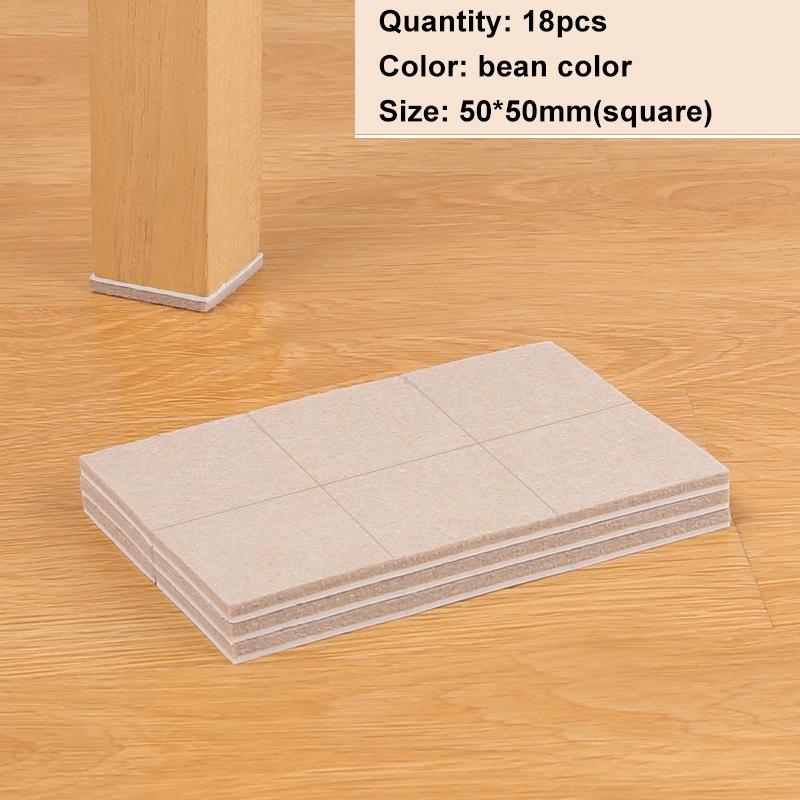 Felt Pads Furniture Feet Protector 5mm Square Table Chair Leg Stickers Cover Mats Wood Floor Protectors Bottom Anti-Slip Pads