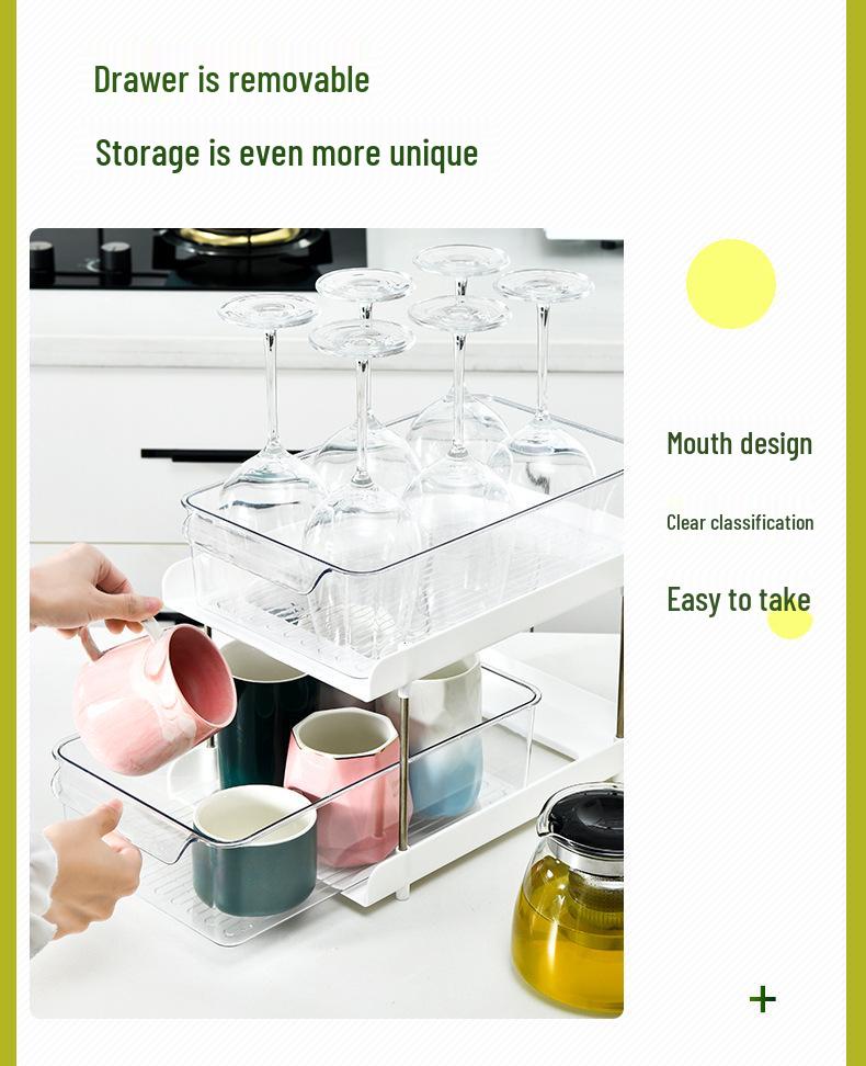 Multifunktionell kosmetikförvaring & kökskryddställ med lådor