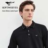 Men's Soft Warm Casual Long Sleeve Polo Shirt