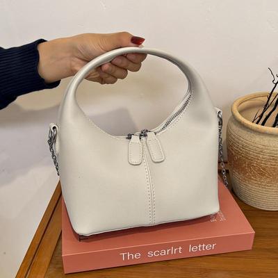 Knödel Damenhandtasche aus weichem Leder 2025: Neue Schlichte Mode, Große Kapazität, Kleine Größe