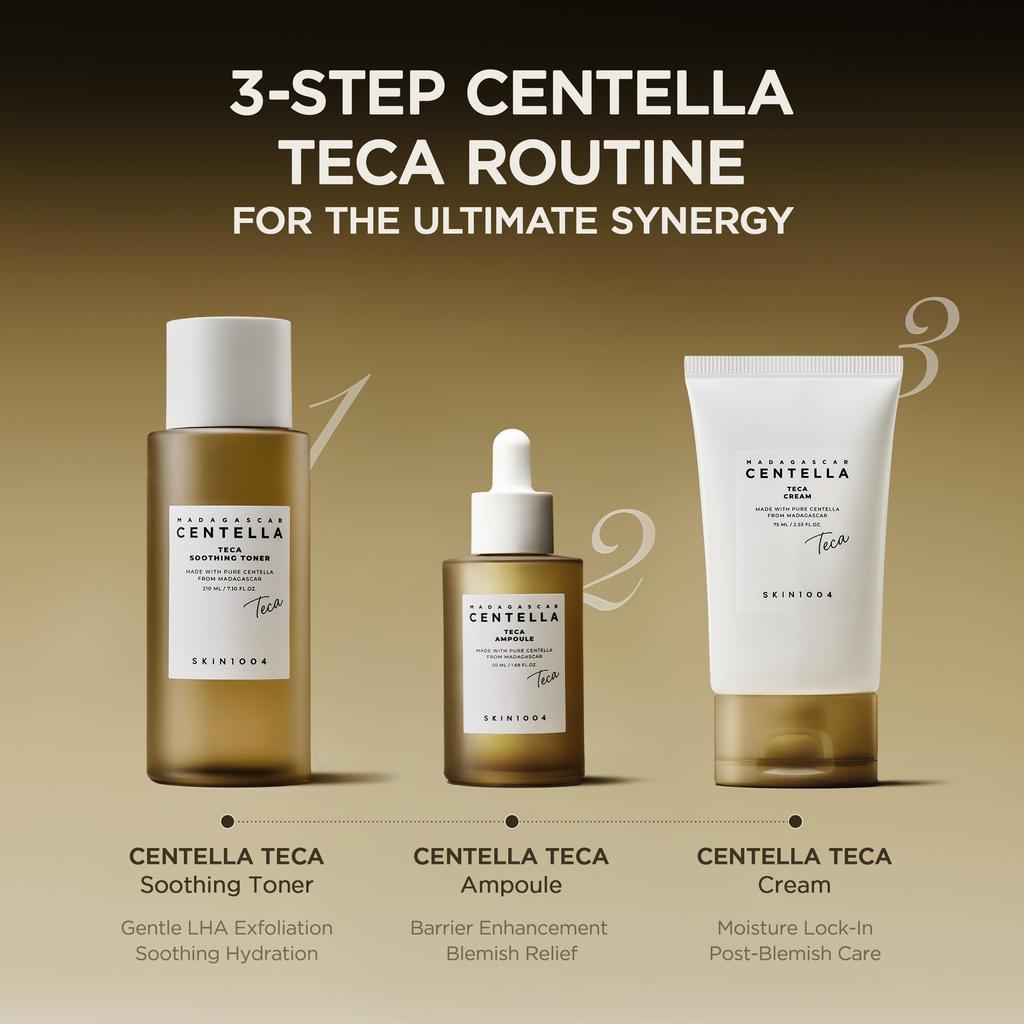 SKIN1004 Centella Teca Cream 75ml Teca High Centella Asiatica Low Naturally Centella Cream Moisturizing, Extract, Irritation, Grown, Anti-Aging