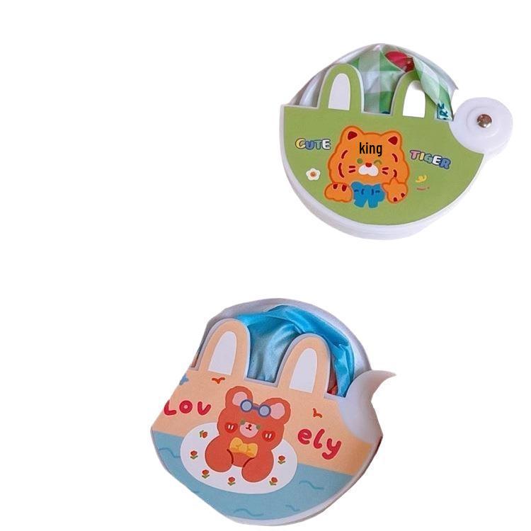 Portable Cartoon Folding Fan – Cute Mini Round Fan for Women and Kids