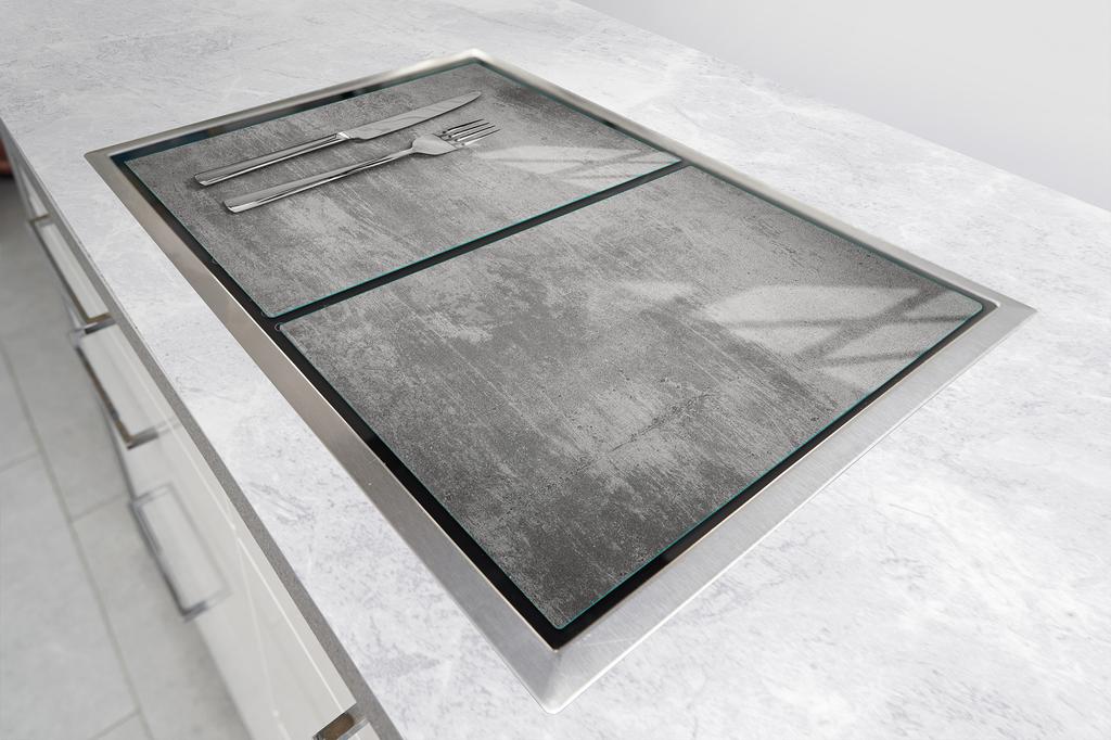 SZKLANA PŁYTA OCHRONNA DO KUCHNI 2x35x52 SZTUĆCE