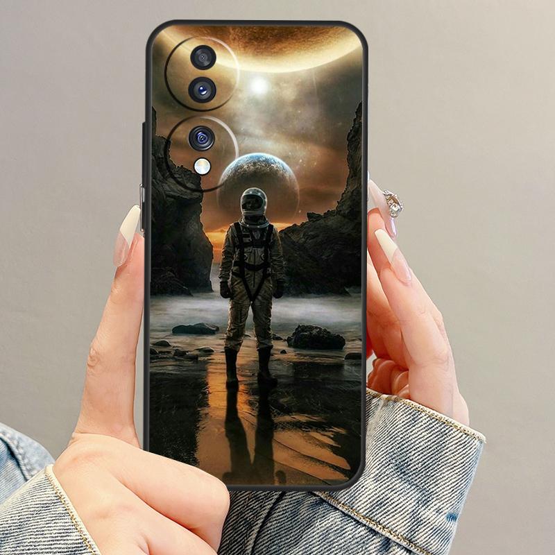 Space Moon Astronaut Case For Honor Magic 7 Lite 5 6 Pro Honor 200 400 X9c X9b X9a X8b X8a X8 X9 50 70 90 Cover