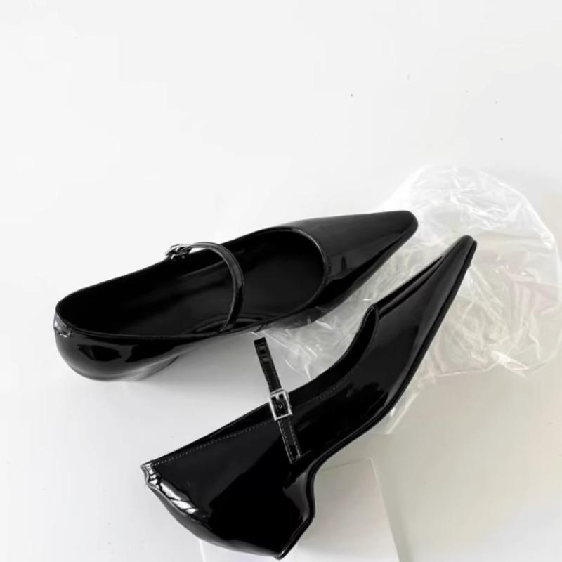 

Новый стиль Туфли-лодочки с острым носком Элегантные туфли Летние женские сандалии Дизайнерский тренд Вечернее платье Zapatos De Mujer 40 чёрный