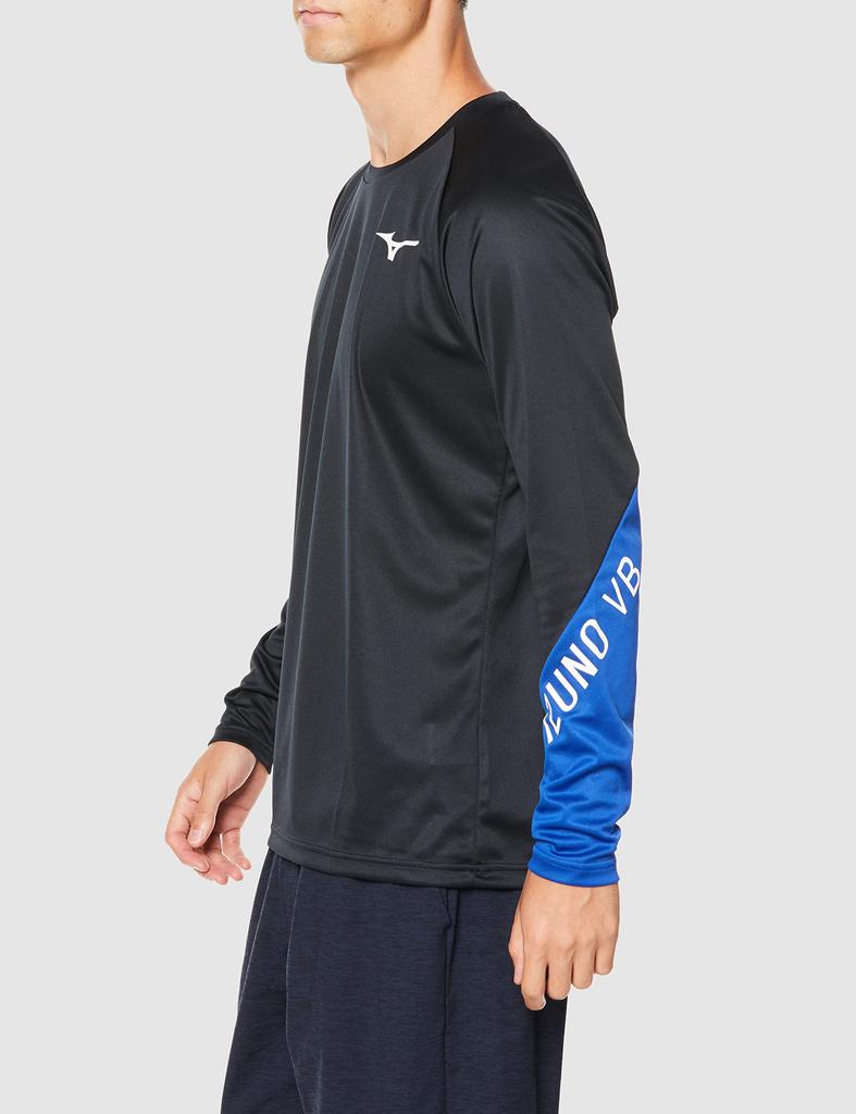 Mizuno Volleyball Basic Practice Long Size M Shirt, Sleeve, V2MA2533, Black,