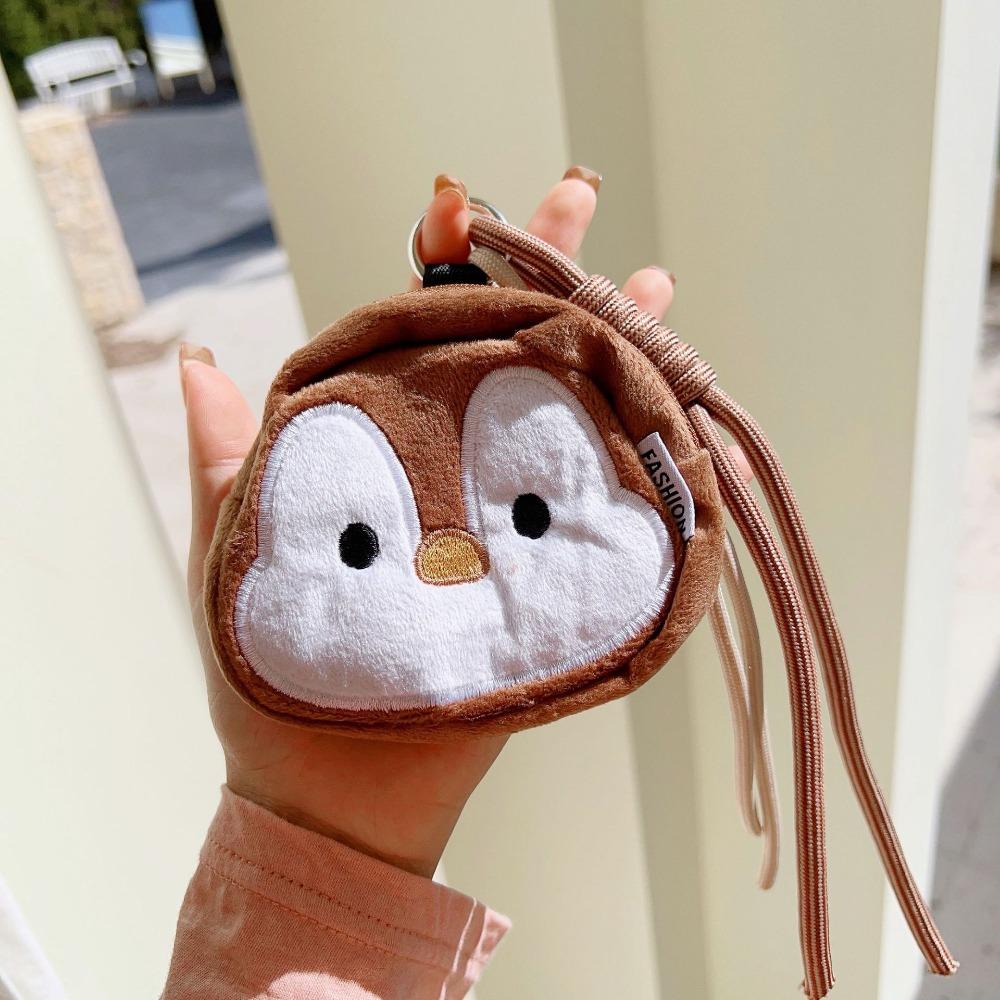 Красочный Подвесной Веревочный Мультяшный Брелок Милая Мини Сумка для Хранения Модная Сумка для Наушников Уличная коричневый